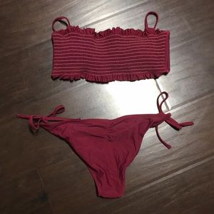 ruched bikini set